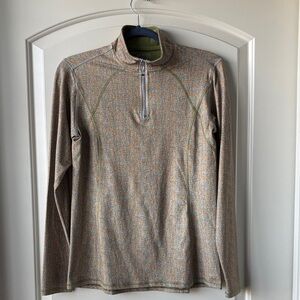 Dover 1/4 Zip- S- Green/Orange/Blue Pattern